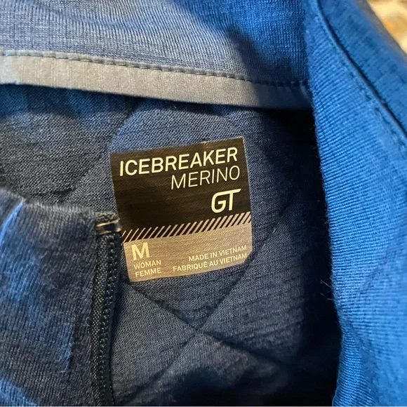 Icebreaker Womens Largo Ellipse Vest Merino Wool Quilted GT Size Medium blue - Picture 6 of 9